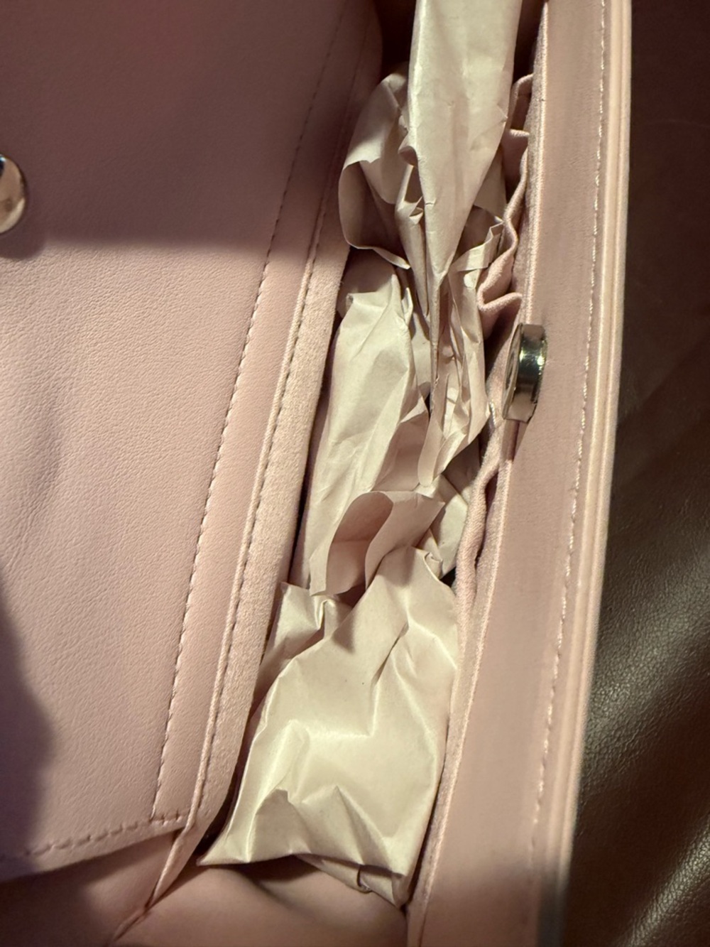Steve Madden Light Pink Crossbody with Cherry Scarf Detail - Picture 7 of 8